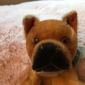 Steiff French bulldog puppet